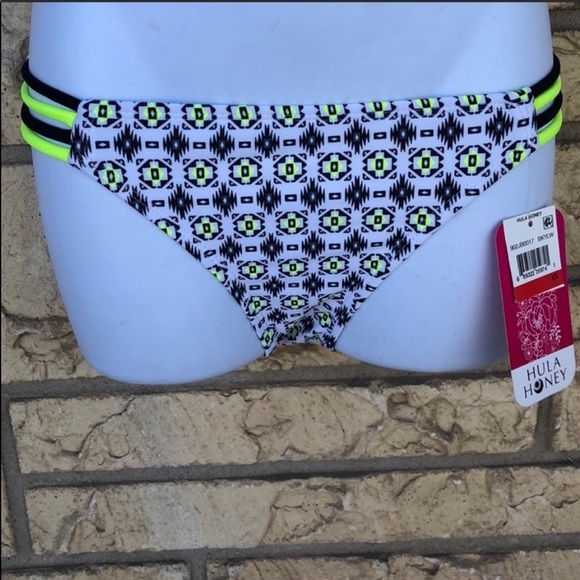 Hula Honey Bottoms Neon & Black Aztec Size XS - Picture 1 of 8